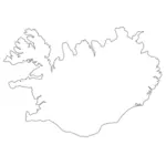 आइसलैंड का नक्शा वेक्टर ग्राफिक्स
